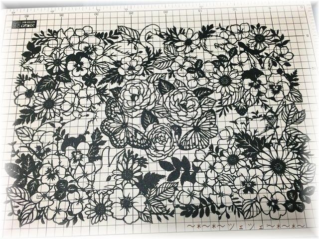 切り絵 No 252 草花と動物たち２ 色付け編 ツェツェの部屋